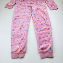 Load image into Gallery viewer, Girls Anko, pink fleece pyjama suit, hearts, GUC, size 10,  