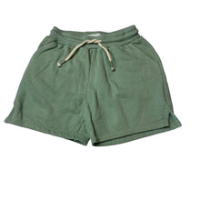 Load image into Gallery viewer, Unisex LEIGH TUCKER willow, cotton blend fleece lined shorts, elasticated, EUC, size 5-6,  