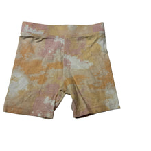 Load image into Gallery viewer, Girls KID, tie dyed stretch organic cotton bike shorts, elasticated, GUC, size 3,  