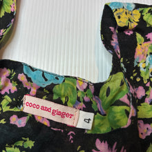 Load image into Gallery viewer, Girls Coco and Ginger, floral cotton dress, EUC, size 4, L: 57cm