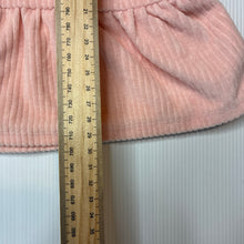 Load image into Gallery viewer, Girls Dymples, pink velour ribbed long sleeve dress, EUC, size 00, L: 30cm
