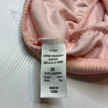 Load image into Gallery viewer, Girls Dymples, pink velour ribbed long sleeve dress, EUC, size 00, L: 30cm