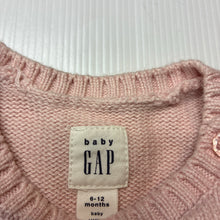Load image into Gallery viewer, Girls Baby Gap, lined pink cotton blend knit tulle tutu dress, GUC, size 0, L: 37cm