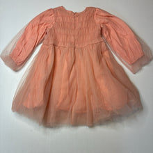 Load image into Gallery viewer, Girls Seed, lined peach tulle long sleeve dress, EUC, size 5, L: 57cm