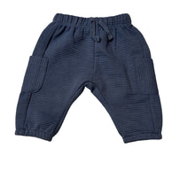 Load image into Gallery viewer, Unisex Dymples, blue ribbed pants, elasticated, EUC, size 000,  