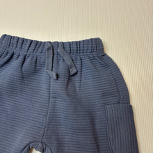 Load image into Gallery viewer, Unisex Dymples, blue ribbed pants, elasticated, EUC, size 000,  