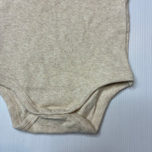 Load image into Gallery viewer, Unisex Anko, beige stretch cotton ribbed bodysuit, EUC, size 0,  