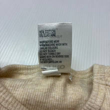 Load image into Gallery viewer, Unisex Anko, beige stretch cotton ribbed bodysuit, EUC, size 0,  