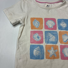 Load image into Gallery viewer, Girls Target, stretch organic cotton t-shirt, seashells, GUC, size 2,  