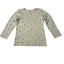 Load image into Gallery viewer, Girls Dymples, cream stretch cotton ribbed long sleeve t-shirt, EUC, size 1,  