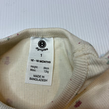 Load image into Gallery viewer, Girls Dymples, cream stretch cotton ribbed long sleeve t-shirt, EUC, size 1,  