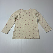 Load image into Gallery viewer, Girls Dymples, cream stretch cotton ribbed long sleeve t-shirt, EUC, size 1,  