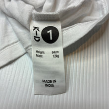 Load image into Gallery viewer, Unisex KID, white cotton t-shirt, GUC, size 1,  