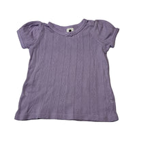 Load image into Gallery viewer, Girls Dymples, purple cotton pointelle top, GUC, size 1,  