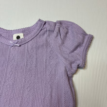 Load image into Gallery viewer, Girls Dymples, purple cotton pointelle top, GUC, size 1,  