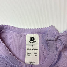 Load image into Gallery viewer, Girls Dymples, purple cotton pointelle top, GUC, size 1,  