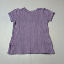 Load image into Gallery viewer, Girls Dymples, purple cotton pointelle top, GUC, size 1,  