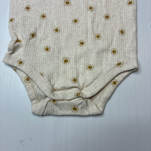 Load image into Gallery viewer, Unisex Target, cream stretch organic cotton ribbed bodysuit, EUC, size 1,  