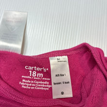 Load image into Gallery viewer, Girls Carter's, pink cotton pointelle bodysuit, GUC, size 1,  