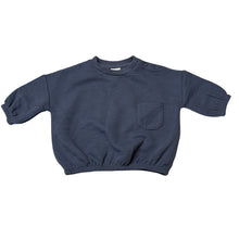 Load image into Gallery viewer, Unisex Dymples, blue ribbed knit sweater, EUC, size 000,  
