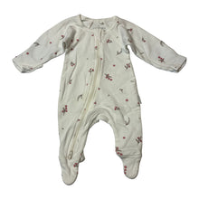 Load image into Gallery viewer, Girls purebaby, cream organic cotton zip coverall, GUC, size 00000,  