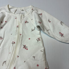 Load image into Gallery viewer, Girls purebaby, cream organic cotton zip coverall, GUC, size 00000,  
