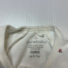 Load image into Gallery viewer, Girls purebaby, cream organic cotton zip coverall, GUC, size 00000,  