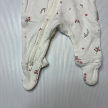 Load image into Gallery viewer, Girls purebaby, cream organic cotton zip coverall, GUC, size 00000,  
