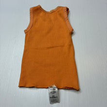Load image into Gallery viewer, Unisex Tiny Little Wonders, orange cotton ribbed singlet, GUC, size 000,  