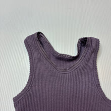 Load image into Gallery viewer, Unisex Bonds, purple cotton ribbed singlet, GUC, size 000,  