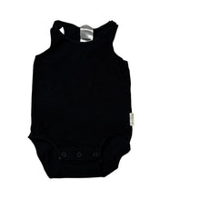 Load image into Gallery viewer, Unisex Bonds, black stretch cotton singletsuit, GUC, size 0000,  