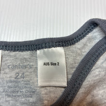 Load image into Gallery viewer, Unisex Carter's, grey cotton long sleeve bodysuit, EUC, size 2,  