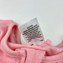 Load image into Gallery viewer, Girls Target, pink cotton pointelle zip coverall, FUC, size 0,  