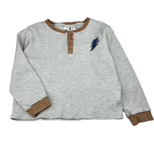 Load image into Gallery viewer, Unisex Cotton On, grey waffle pyjama top, embroidered, FUC, size 7,  