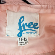 Load image into Gallery viewer, Girls Cotton On, pink zip bomber jacket, FUC, size 11-12,  