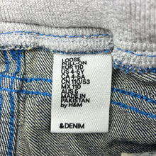 Load image into Gallery viewer, Boys H&amp;M, navy denim jeans, elasticated, FUC, size 5,  