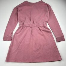 Load image into Gallery viewer, Girls Cotton On, pink cotton long sleeve dress, GUC, size 6, L: 65cm