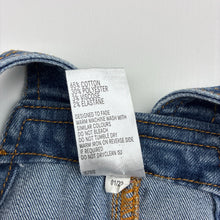Load image into Gallery viewer, Girls Anko, blue stretch denim overalls / dungarees, GUC, size 8,  