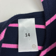 Load image into Gallery viewer, Girls Target, striped cotton blend long sleeve dress, EUC, size 14, L: 76cm