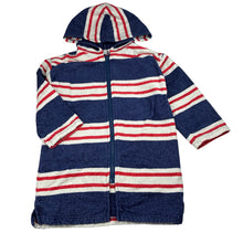 Load image into Gallery viewer, Unisex Cotton On, striped cotton terry zip hooded towel, GUC, size 2-4,  