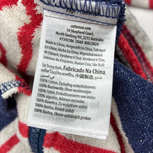 Load image into Gallery viewer, Unisex Cotton On, striped cotton terry zip hooded towel, GUC, size 2-4,  