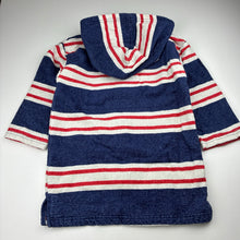 Load image into Gallery viewer, Unisex Cotton On, striped cotton terry zip hooded towel, GUC, size 2-4,  