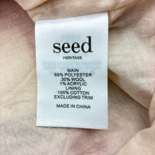 Load image into Gallery viewer, Girls Seed, lined check wool blend dress, GUC, size 3, L: 49cm