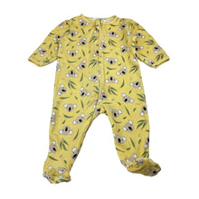 Load image into Gallery viewer, Unisex Dymples, cotton zip coverall, koalas, FUC, size 00,  