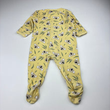 Load image into Gallery viewer, Unisex Dymples, cotton zip coverall, koalas, FUC, size 00,  