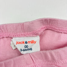 Load image into Gallery viewer, Girls Jack &amp; Milly, pink stretch cotton baby leggings, elasticated, FUC, size 00,  