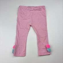 Load image into Gallery viewer, Girls Jack &amp; Milly, pink stretch cotton baby leggings, elasticated, FUC, size 00,  