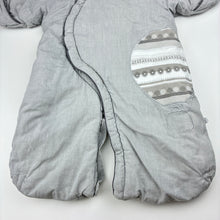 Load image into Gallery viewer, Unisex OBAIBI, grey hooded coverall, hot-air balloon, GUC, size 000,  