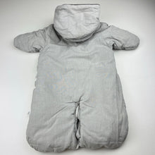 Load image into Gallery viewer, Unisex OBAIBI, grey hooded coverall, hot-air balloon, GUC, size 000,  