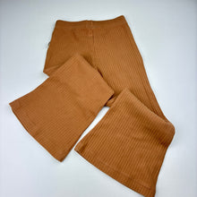 Load image into Gallery viewer, Girls Bonds, brown stretch cotton ribbed pants, elasticated, EUC, size 4,  